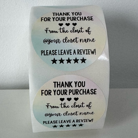Custom thank you sticker for poshmark closet |  shipping supplies 2 in - Picture 4 of 9